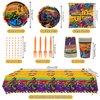 Dirt Bike Party Supplies, Includes Plate, Napkin, Cups, Forks, Tablecloth, for Kids Boys Girls Motorcycle Extreme Sports Birthday Decorations, Serve 20