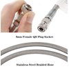 IORMAN DIN Valve Scuba Adapter 4500psi High Pressure PCP Paintball HPA Tank Fill Station (Stainless Steel Braided-Blue)
