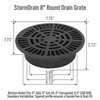 StormDrain 8" Outdoor Round Drain Grate Cover - Fits 6" Round Catch Basins, SDR Pipe and Fittings, Corrugated Pipe, Belled End Pipe and Double Wall Pipe - Superior Strength and Durability, Black