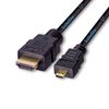 SatelliteSale Digital 1.4 Micro HDMI to HDMI Cable Universal Wire 4K/30Hz 10.2Gbps PVC 2160p Black Cord 3 feet