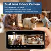 Kinnkall Indoor Baby-Pet-Camera with Two-Way Video & Audio, 1.5" Display PTZ Camera with Mobile App, 2.4G WiFi-Camera for Home Security, Motion Tracking, Cloud/SD,24/7