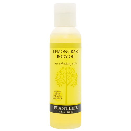 Plantlife Lemongrass Body Oil - Formulated for Soft and Silky Skin Using Rich Plant Oils That Absorb and Leave a Light Aroma on the Skin - Made in California 4 oz