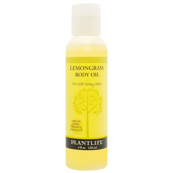 Plantlife Lemongrass Body Oil - Formulated for Soft and Silky Skin Using Rich Plant Oils That Absorb and Leave a Light Aroma on the Skin - Made in California 4 oz