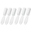 SQULIGT 6Pcs Handle Grip Nail Brush, Hand Fingernail Cleaner Brush Manicure Tools Scrub Cleaning Brushes for Toes and Nails (White)