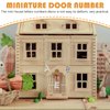 Doll House Letters Numbers, 1/12 Miniature Front Door Furniture Numbers Door Accessory(Silver)