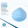 Dynarex Molded Face Mask, Fiberglass-Free, Breathable, Soft Flared Edges, Fits Facial Contours, Covers Mouth and Nose, Adjustable, Blue, 1 Box of 50 Molded Face Masks