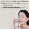 HYGGEE pH Hyaluron Gel Cleanser - Hyaluronic Acid Hydrating Face Wash - pH Balancing Formula for All Skin Types - Hypoallergenic Mild Makeup Cleansing Gel, 6.76 fl.oz.