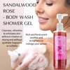 RD Alchemy - 98% Natural & Organic Sandalwood Rose Body Wash Shower Gel - Rich and Floral to Soothe and Enlighten while Cleansing, Exfoliating, and Renewing