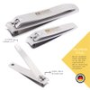 Solingen Nail Clippers | 2 Pcs Professional Sharp Tools Set | Stainless Steel Metal Made in Germany | Kit for Manicure & Pedicure ToeNail FingerNail Care For Women Mens and Baby