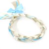 YISSION Princess Dess up Wigs Headband for Girls Long Braided Wig Headband with Blue Crown Costume Accessories Cosplay Birthday Party Hair Decorations