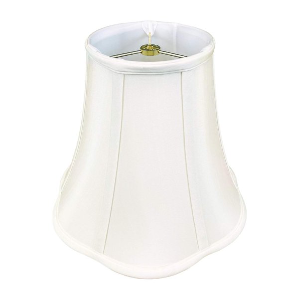 Royal Designs Flare Bottom Outside Corner Scallop Bell Lamp Shade, White, 6" x 12" x 10.25"
