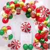 GuassLee Christmas Balloons Garland Arch Kit - Red Green Gold Confetti Balloons with Candy Mylar Balloons for Christmas Holiday Candy Theme Baby Shower Birthday Xmas Party Decorations, 101 Pack