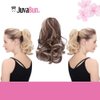 JUVABUN Claw Clip Wavy Ponytail Extension 12" -Brownish Blonde| Hair Extension Clips | Ponytail Extension Human Hair | Wavy Hair Extensions | Washable Realistic And Synthetic | Brownish Blonde