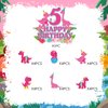 25pcs Pink Dinosaur 5th Birthday Party Supplies, Dinosaur Cupcake Picks Decorations, Pink Dinosaur Theme Happy Birthday Baby Shower Kids Girl Cupcake Toppers Decoration (5th)
