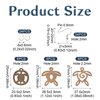 Cheriswelry 72Pcs/Box Wood Earring Making Kit with Turtle Wooden Pendants Earring Hooks Jump Rings 27mm for DIY Ocean Jewelry Making Decoration