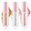 3 Colors Fairy Dust Highlight Patting Powder,Magic Polvo De Hadas Highlighter Makeup,Body Glitter Face Blusher Patting Powder,Daily Party Halloween Christmas Body Contouring Shimmer Powder（3PCS）