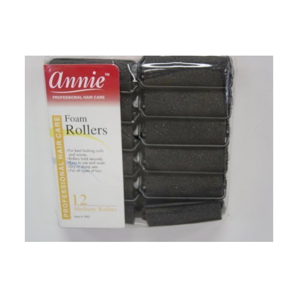 Annie Foam Rollers (Black) Size: Medium12pc