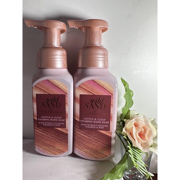 Bath & Body Works Gentle Foaming Hand Soap Wild Sand 8.75 Fl Oz 2 Pack