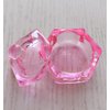 GBSTORE 2 Pcs Glass Crystal Cup with Lid,Nail Art Acrylic Liquid Powder Dappen Dish Cups Bowl Glassware Tools,Pink