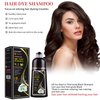 DENESTUP Black Hair Dye Shampoo, Hair Color Shampoo for Gray 4 in 1 Shampoo, Hair Color Gray Coverage for Women and Men Natural Plant Hair Dye Shampoo 500ml (Brown Black)