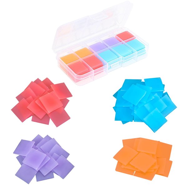 Aphrordity 80 Pcs Diamond Painting Wax with Organizer Box DIY Diamond Art Wax for Diamond Painting Glue Accessories and Tools (4 Colour Styles)