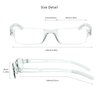 LifeArt 4 Pairs Reading Glasses, Blue Light Blocking Glasses, Computer Reading Glasses for Women and Men, Fashion Rectangle Eyewear Frame (4 Clear, 1.25 Magnification)