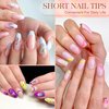 krofaue 3 Styles Short Nail Tips Kit - 720PCS Gel X Nail Tips Half Matte Coffin Nails Almond Nails Square Fake Nails Full Cover Press on Nails Extension for Soft Gel Nail Tips Set Art DIY Home - Gifts