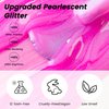 YTD Likomey Gel Nail Polish,15ml Pearlescent Pink Glitter Soak Off UV Nail Gel Varnish,Shimmer Shiny Sparkly Salon Home DIY Manicure