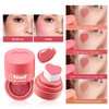Stamp Liquid Blush Stamp Blush with Heart Shaped Applicator Natural Long Lasting Blush, Light and Airy Makeup Gift for Women (1)