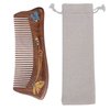 Sandalwood Wooden Hair Comb Handmade Wooden Comb Sandalwood Anti-Static Hair Comb Fine Tooth Hair Combs For women and kids Beard Comb Good Gift(Butterfly)