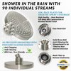 ShowerMaxx, Luxury Spa Series: Brushed Nickel Rain Shower Head, 6-Inch Round Rain Showerhead with 360 Tilt, Experience Rainfall with MAXX Comfort and Elegance (Brushed Nickel)