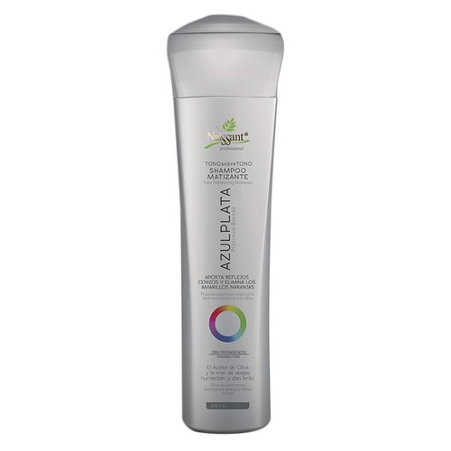 naissant Silver Ash Blonde Hair Blue Shampoo | Eliminates Brassiness | Neutralizes Yellow & Orange Tones | Paraben, Ammonia & Sulfate Free | Pro-Vitamin B5, Olive Oil & Honey (Azul Plata) 10.1 Fl Oz