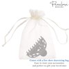 Parcelona French Jardin Black Medium Covered Spring Celluloid Jaw Hair Claw Clip Clamp Clutcher