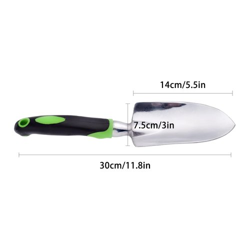 Garden Trowel & Hand Wide Shovel Pointed with Soft Rubberized Non-Slip Ergonomic Handle for Planting, Transplanting, Weeding, Moving and Smoothing Soil - Gardening Gift (Style 1)