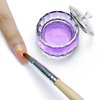 Round Crystal Clear Acrylic Liquid Powder Glass Dappen Dish Glass Cup w Cap Lid Bowl for Acrylic Nail Art Transparent Kit, HJ-NAPB013