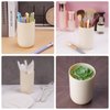 NiHome Toothbrush Holders for Bathrooms 3 Pcs, Plastic Reusable Bathroom Tumbler Toothbrush Cups, 13.5oz Unbreakable Mouthwash Cups Easy to Clean (Cream)