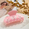 TOVABA Pink Hair Claw Clips for Women Butterfly Hair Clips Cute Trendy Medium Hair Claw Clips Acrylic Clips Strong Hold Jaw Hair Clip for Thick Thin Hair