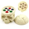 Tattoo Ink Cup Holder - Yangna 7 Holes Tattoo Pigment Ink Cup Holders Skull Head Stand Tattoo Ink Cap Holders Hard Resin Tattoo Ink Holder Tattoo Pigment Cap Holder for Tattoo Ink