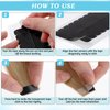 Lusofie 360Pcs Hair Extension Tape Double Sided Tape in Tape Replacement 1.57 * 0.31 Inch Wig Tape Adhesive Invisible Tape in Hair Extensions Human Hair(Black)
