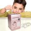 Yoego Kids Money Bank, Electronic Piggy Banks, Great Gift Toy for Kids Children, Auto Scroll Paper Money Saving Box Password Coin Bank,Perfect Toy Gifts for Boys Girls (Rose Gold)