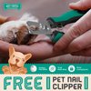 Ruff 'N Ruffus Dog Brush for Shedding - Double Sided Undercoat Rake for Dogs & Cats - Dematting Comb for Dogs - Deshedding Dog Brush with Nail Clipper - Cat Grooming Brush Reduce Shedding by 95%