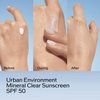 Shiseido Urban Environment Mineral Clear Sunscreen SPF 50 - Visibly Improves Skin Tone, Radiance, Wrinkles & Firmness - Water Resistant for 40 Minutes - Non-Comedogenic - 1 fl oz