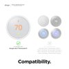elago Wall Plate Cover Designed for Google Nest thermostat E Wall Plate (2017)(White) - ONLY Compatible with Nest Thermostat E, Hard ABS Material, Not compatible with 2020 models[US Patent Registered]