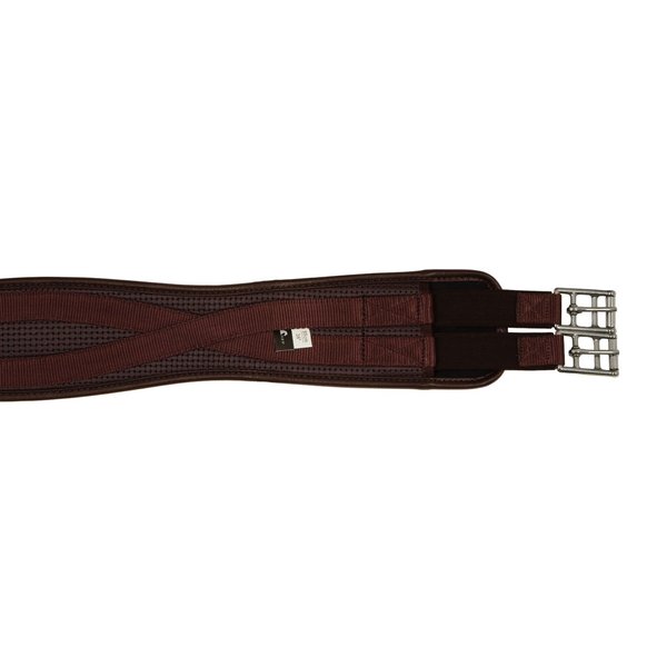 Horse Fare Products PVC Contoured English Girth with Double Elastic (Brown, 38")