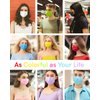 FriCARE 100Pcs Colorful 4 Ply Disposable Masks, Individually Wrapped Face Mask for Adults Women Men, Bright 10 Colors