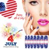 SILPECWEE 6 Sheets 4th of July Nail Wraps for Women Independence Day Nail Polish Stickers Patriotic American Self Adhesive Nail Polish Strips Gel Nail Strips Manicure Design with Nail File
