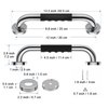 2 Pack 12 Inch Anti-Slip Shower Grab Bars w/Rubber Grip, iMomwee Chrome SUS304 Stainless Steel Bathroom Wall Mount Grab Bar Handle, Safety Balance Handrail, Handicap Elderly Senior Assist Bath Handle