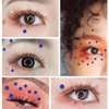 1799 Pcs 4 Sheets Rhinestone Stickers 3/4/5/6 mm Self Adhesive Rhinestones Gems for Face Eyes Makeup Hair Body (blue-3/4/5/6mm)