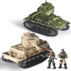 HI-REEKE Tank Building Block Set, T-34 & Tiger Panzer WW2 Military Toy for Boy