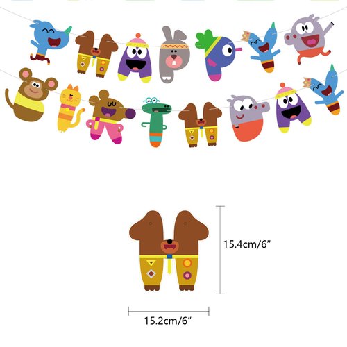 Hey Dugee Party Decorations Hey Dugee Birthday Party Supplies Includes Birthday Banner, Cake Topper, Cupcake Topper, Balloons